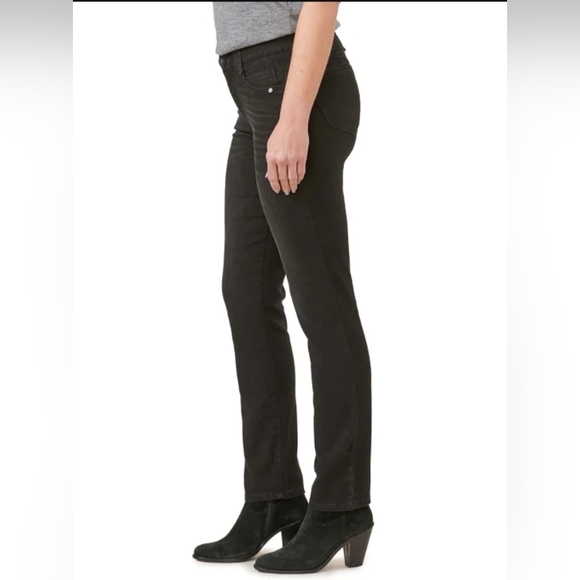 Democracy Ab"solution® Black Denim Straight Leg Jeans Stretchy Curvy - Picture 3 of 8